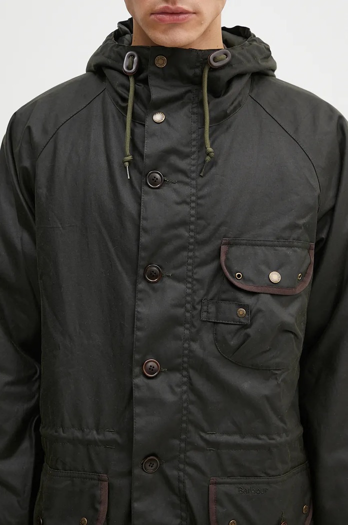 Barbour waxed parka Field Wax Parka green MWX2349