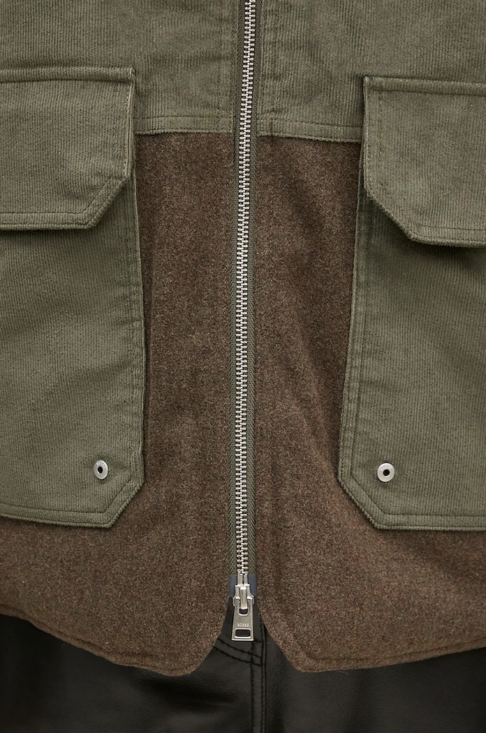 Geacă din amestec de lână Hakon Solotex Corduroy Norse Projects N50.0257.8098 verde