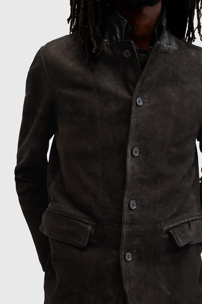 Одежда Кожаная куртка AllSaints SURVEY LTHR BLAZER M061LB серый