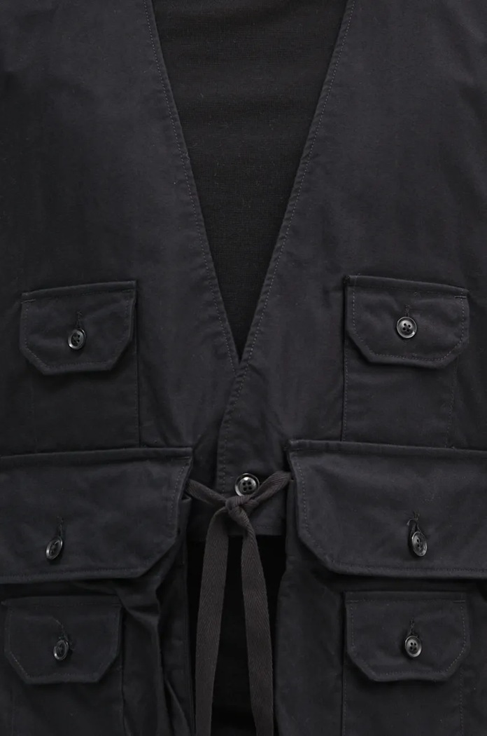 Джинсовая безрукавка Engineered Garments Fowl Vest чёрный 24F1C002