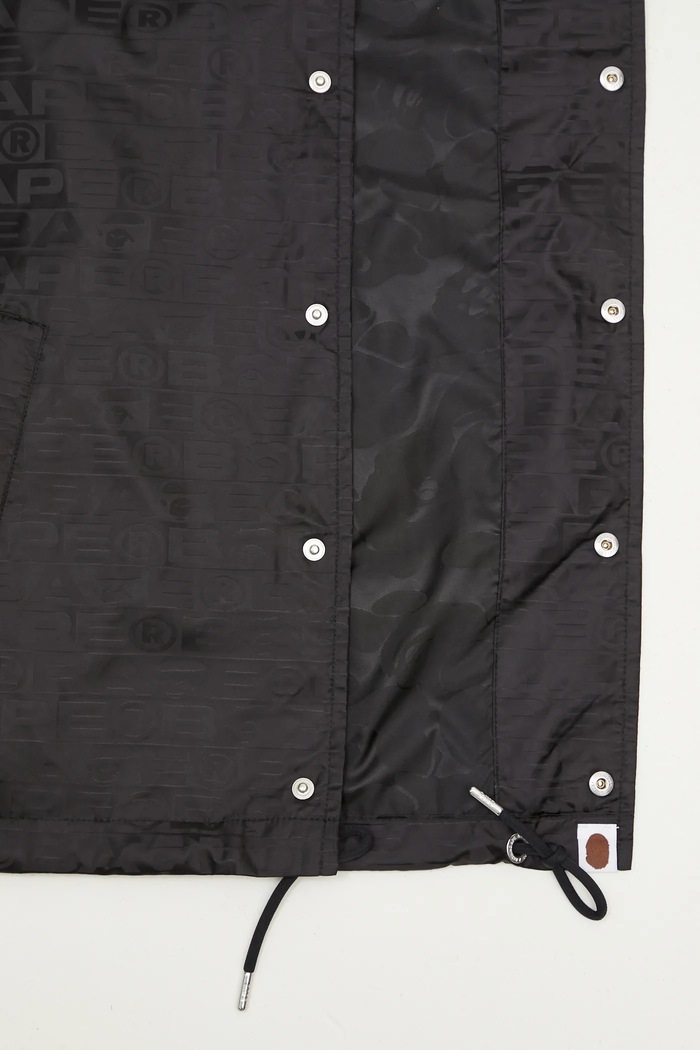 A Bathing Ape kurtka Lux Sport Pattern Jacquard Nylon Coach Jacket 1K80140314 czarny