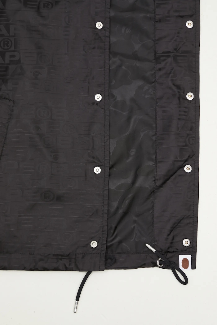 A Bathing Ape kurtka Lux Sport Pattern Jacquard Nylon Coach Jacket 1K80140314 czarny