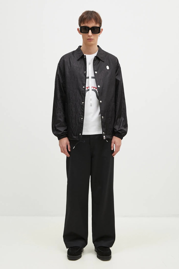 A Bathing Ape kurtka Lux Sport Pattern Jacquard Nylon Coach Jacket 1K80140314