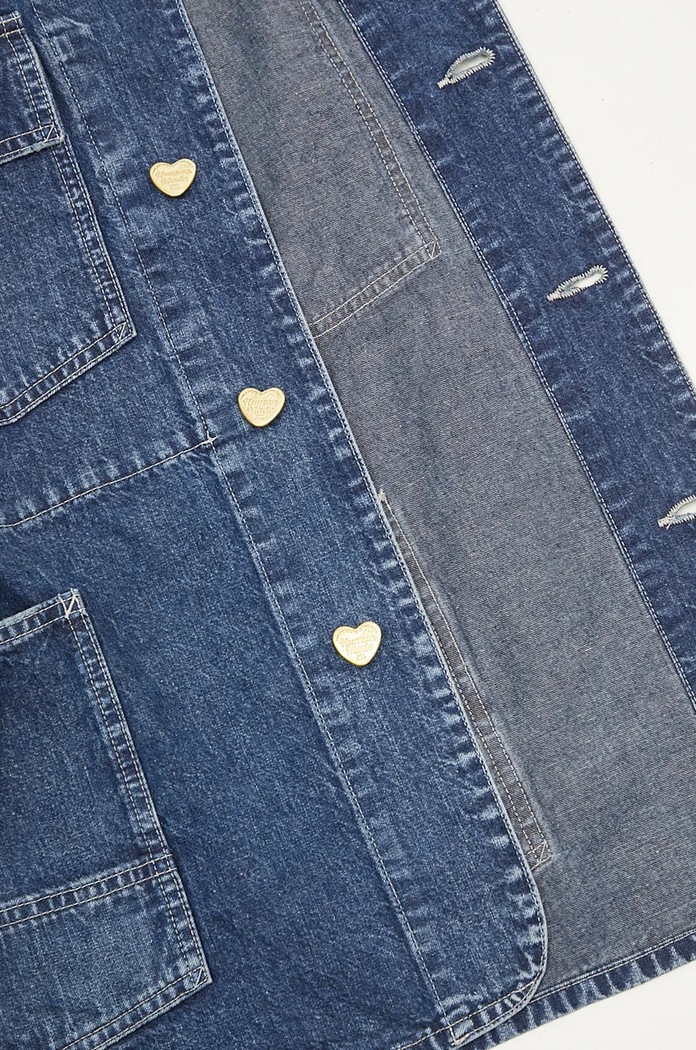 Džínová bunda Human Made Denim Coverall Jacket HM28JK002 námořnická modř