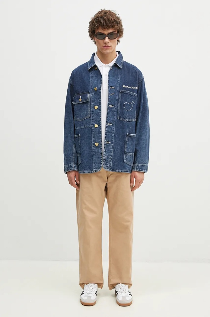 Džínová bunda Human Made Denim Coverall Jacket HM28JK002