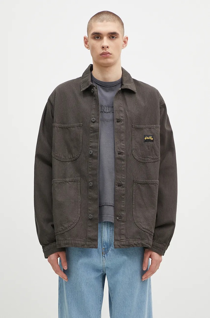 Βαμβακερό πουκάμισο Stan Ray χαλαρό πράσινο AW2404629
