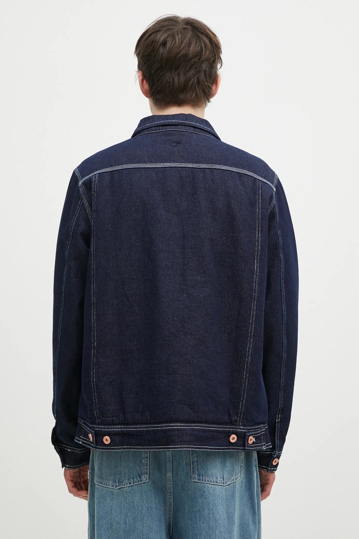 Abbigliamento Stan Ray giacca di jeans Trucker Jacket AW2404919 blu navy