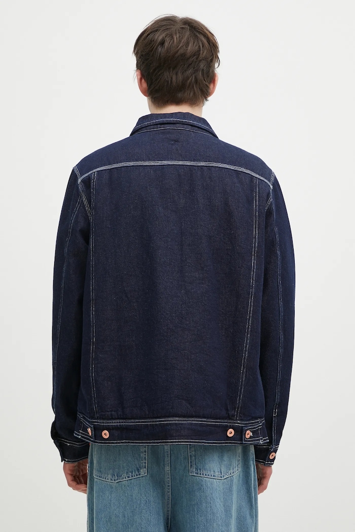 Abbigliamento Stan Ray giacca di jeans Trucker Jacket AW2404919 blu navy