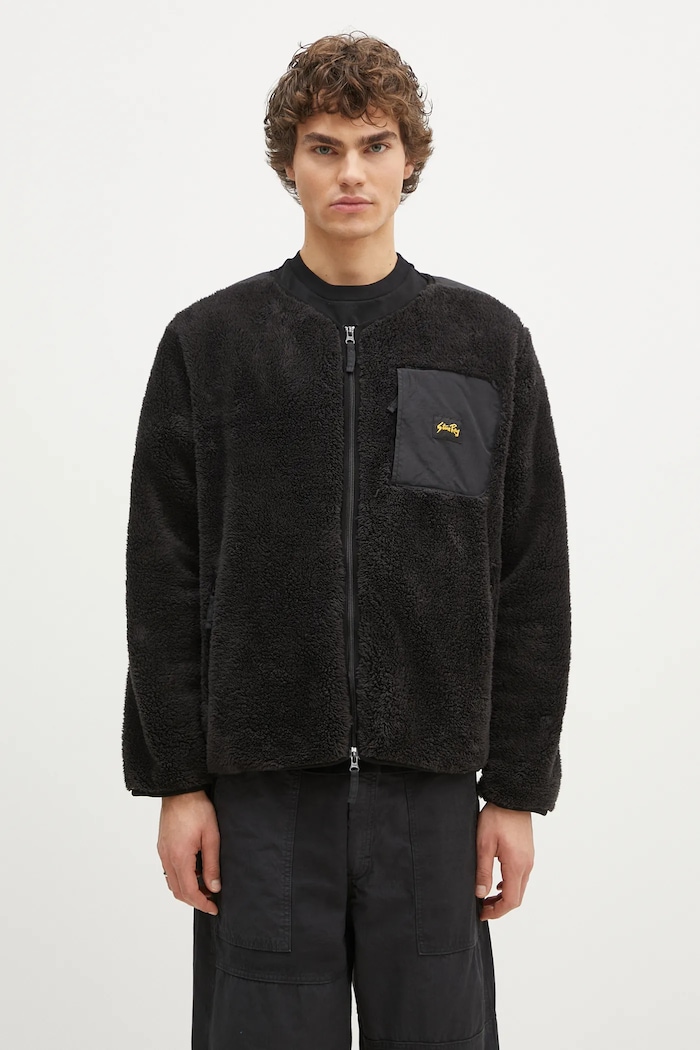 Stan Ray giacca Fleece Cardigan isolamento leggero nero AW2406894