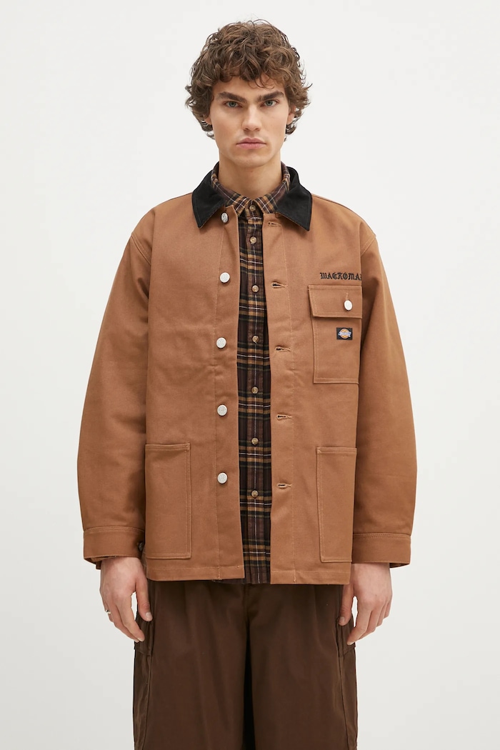 Wacko Maria kurtka Dickies bez kaptura brązowy 24FW.WMO.DC01