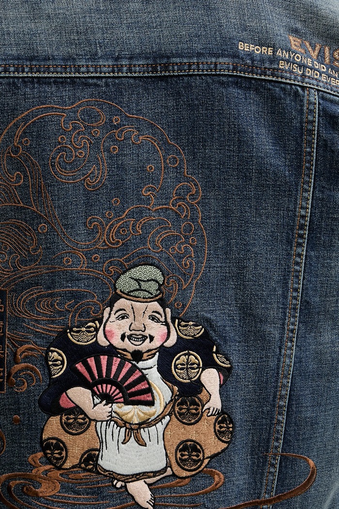 Evisu Geacă din denim Printed & Emb 2EAHTM4DJ8001