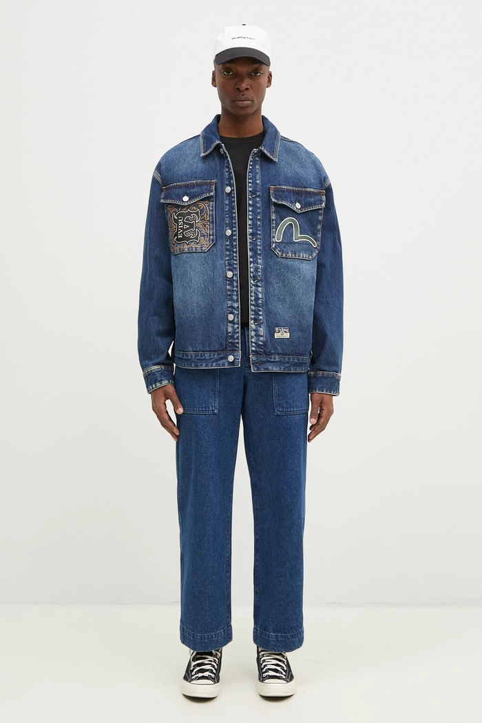 Джинсовая куртка Evisu Sheridan Daicock Printed 2EAHTM4SJ1015
