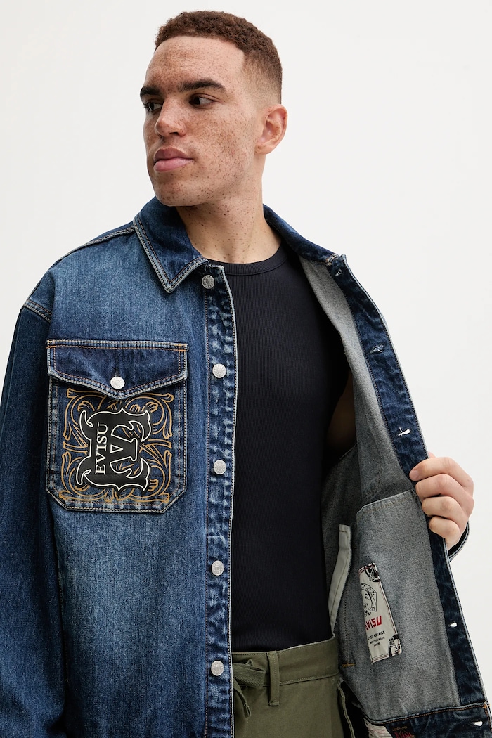 Rifľová bunda Evisu Sheridan Daicock Printed 2EAHTM4SJ1015