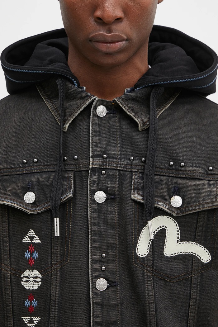 Дънково яке Evisu Weel of Wisdom черен 2EAHTM4DJ1001