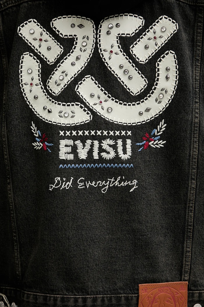 Evisu kurtka jeansowa Weel of Wisdom 2EAHTM4DJ1001