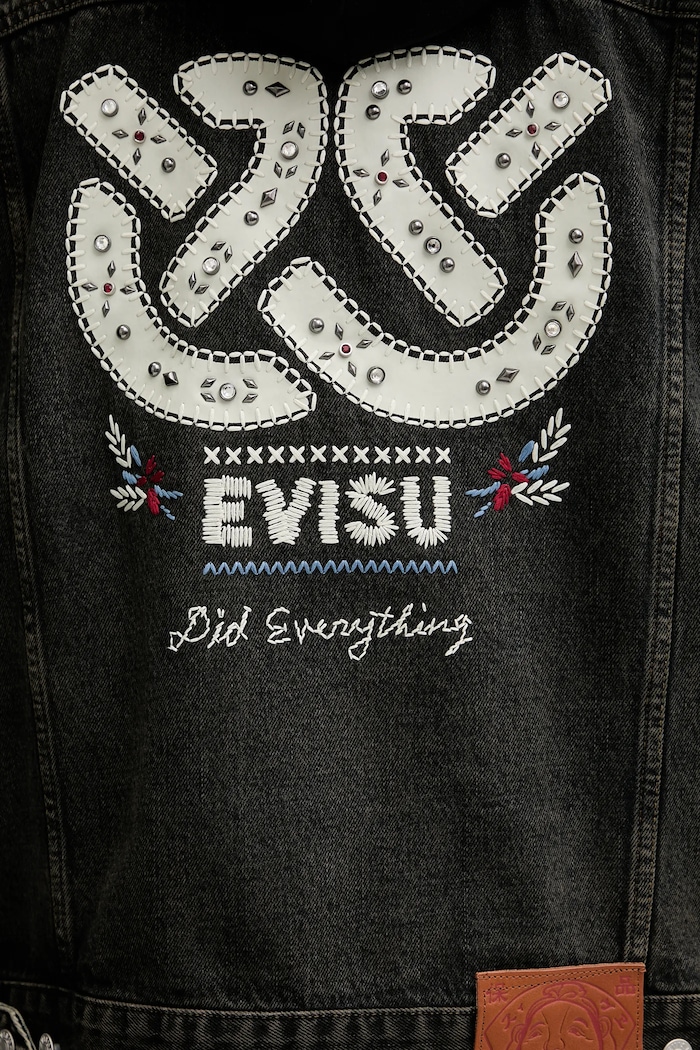 Evisu kurtka jeansowa Weel of Wisdom 2EAHTM4DJ1001