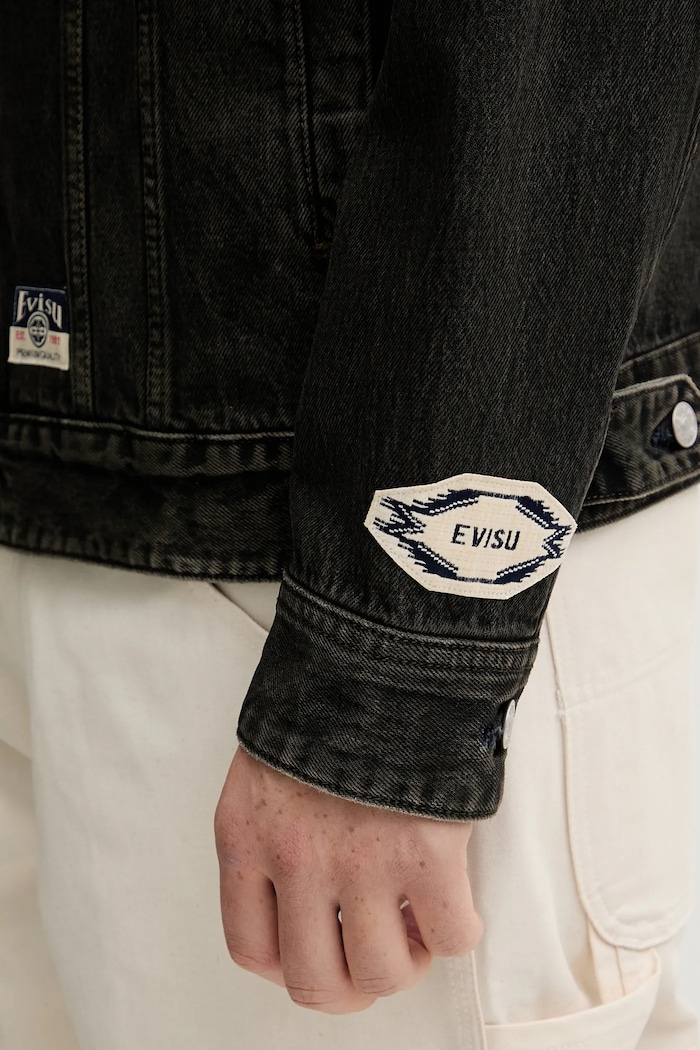 Evisu kurtka jeansowa Weel of Wisdom 2EAHTM4DJ1001