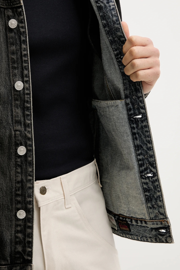 Evisu kurtka jeansowa Weel of Wisdom 2EAHTM4DJ1001