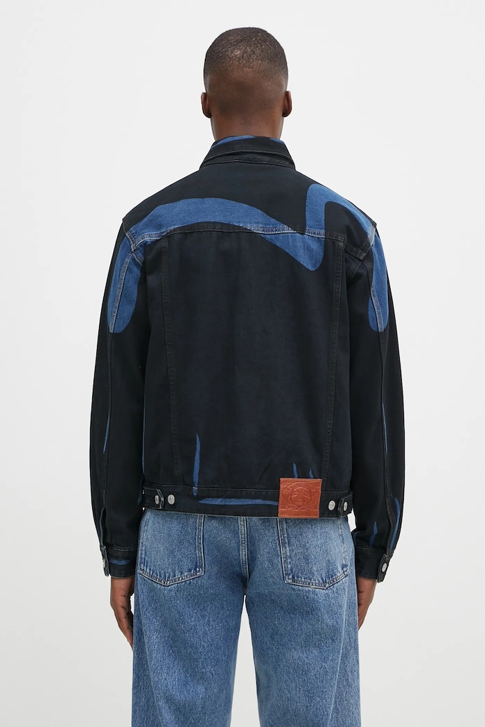 Îmbrăcăminte Evisu geacă din denim Daicock Print 2EAHTM4DJ1005 negru