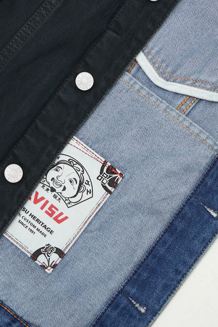 Evisu geacă din denim Daicock Print 2EAHTM4DJ1005 negru