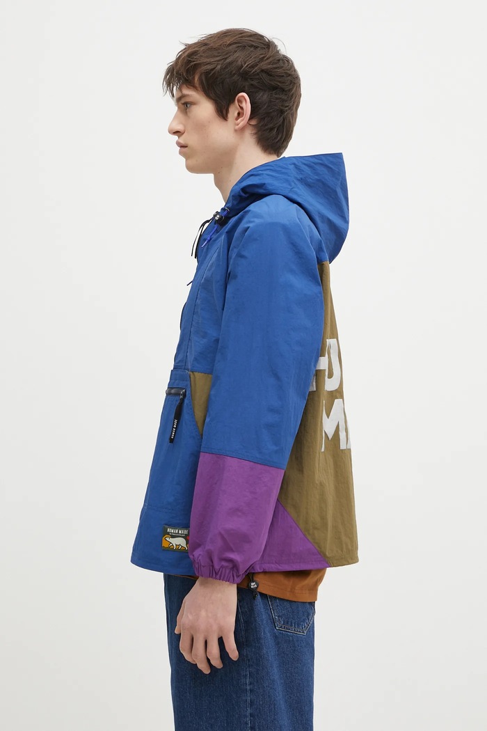 Human Made giacca Anorak Parka HM28JK029 blu AW24