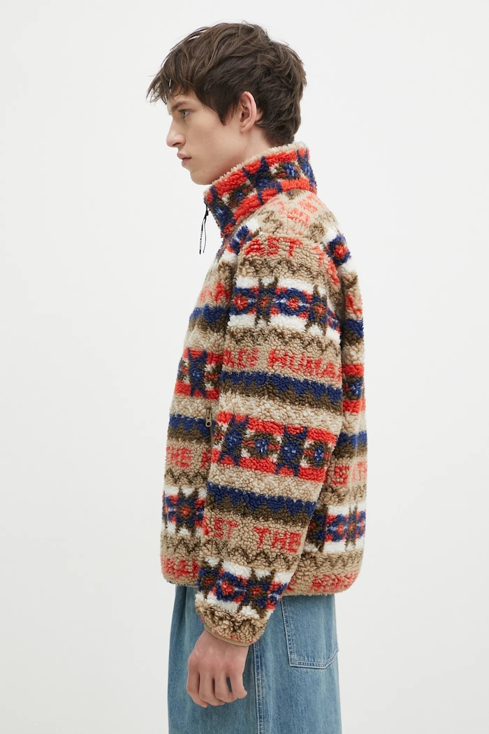 Human Made fleece sweatshirt Nordic Fleece Jacket HM28JK039 beige AW24