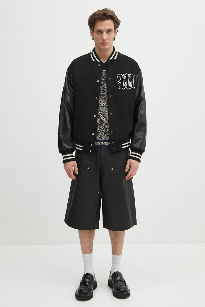 Wacko Maria jachetă bomber din lână Leather Varsity 24FW.WMO.BL16