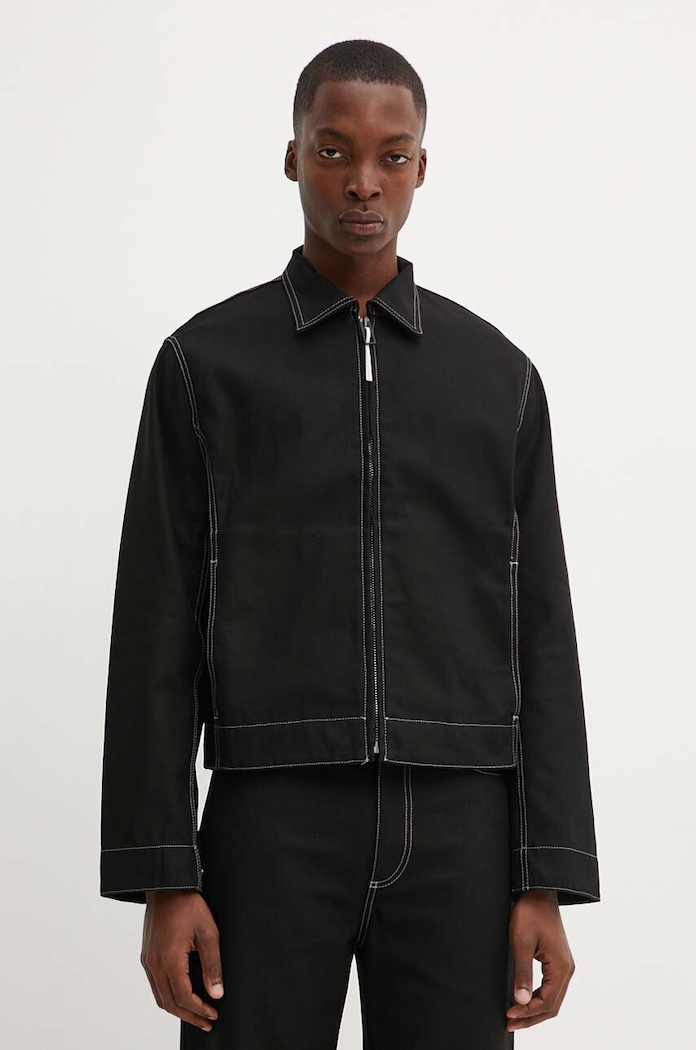 Βαμβακερό σακάκι Sunnei RTWXOUW006 μαύρο AW24