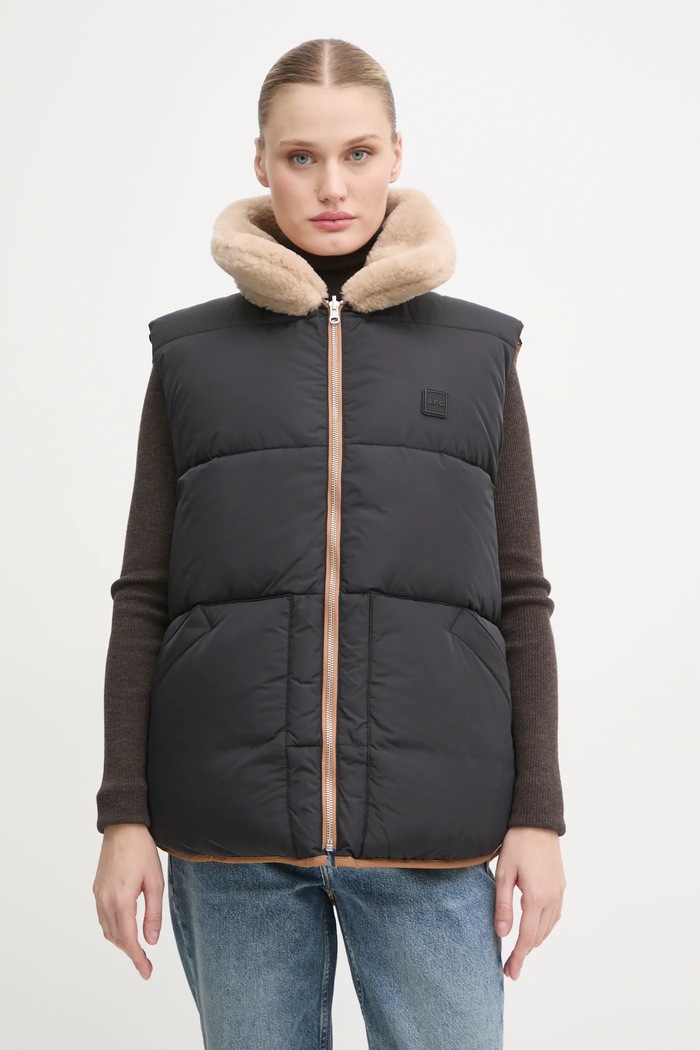 Oboustranná vesta A.P.C. doudoune teddy PAAFW.M30201