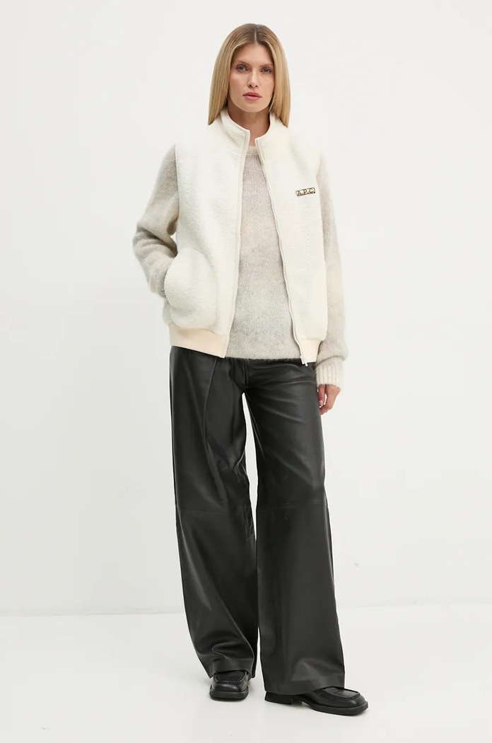 Odzież A.P.C. kamizelka blouson sequoia PSAKA.M02983 beżowy