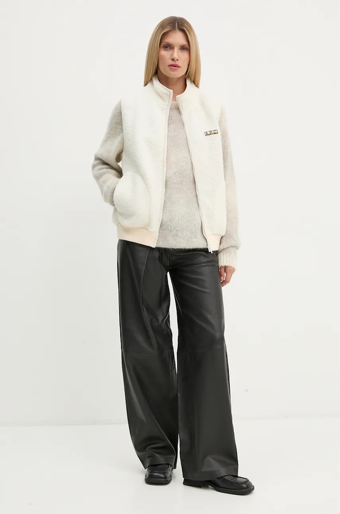 Odzież A.P.C. kamizelka blouson sequoia PSAKA.M02983 beżowy
