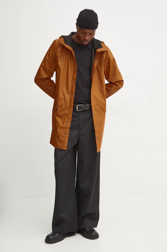 Nepromokavá bunda Rains Long Jacket W3 12020.63 oranžová AW24