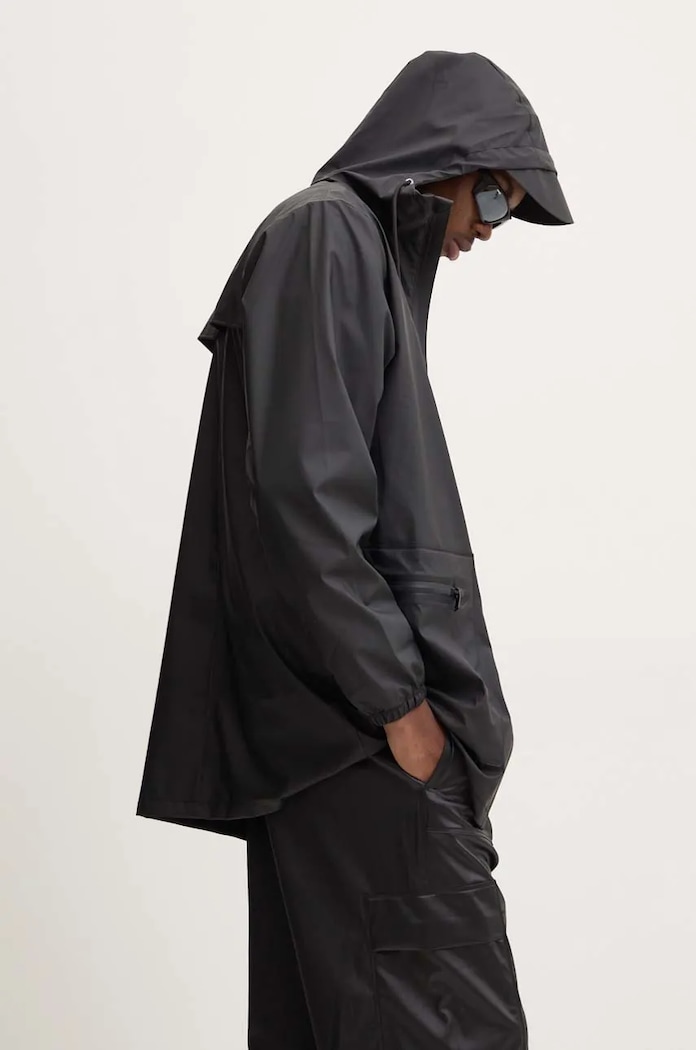 Rains Geaca Cargo Long Jacket W3 12060.01 negru AW24
