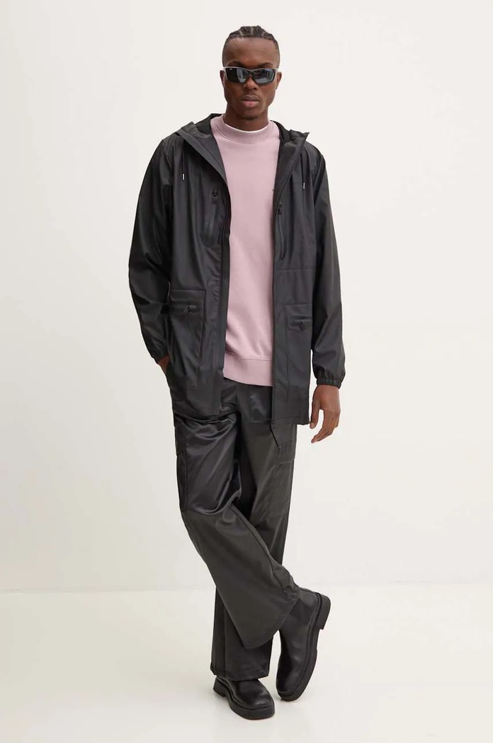 Geaca Cargo Long Jacket W3 Rains 12060.01 negru