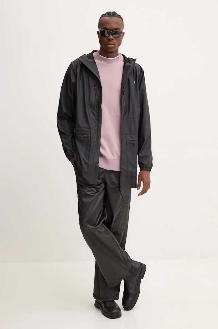 Geaca Cargo Long Jacket W3 Rains 12060.01 negru