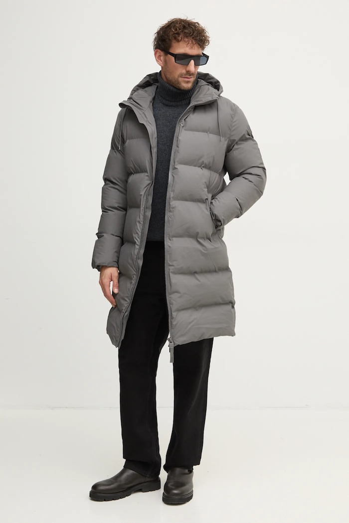 Bunda Rains Alta Longer Puffer Jacket W3T4 15130.13 šedá AW25