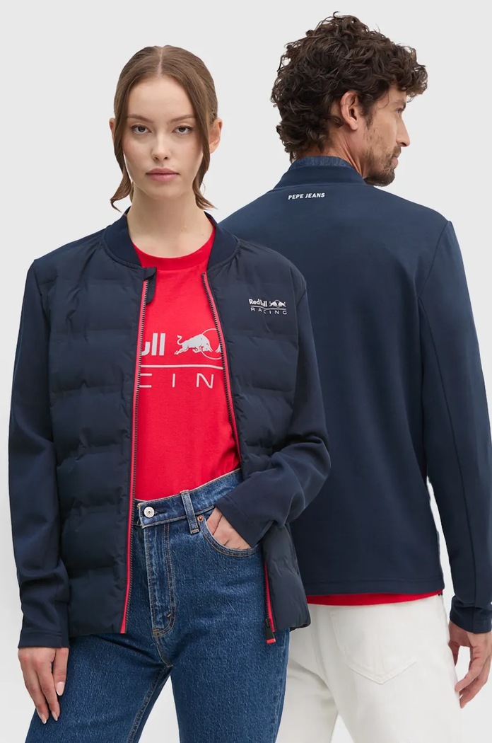 Dukserica Red Bull Racing x Pepe Jeans bez kapuljače mornarsko plava RU490001