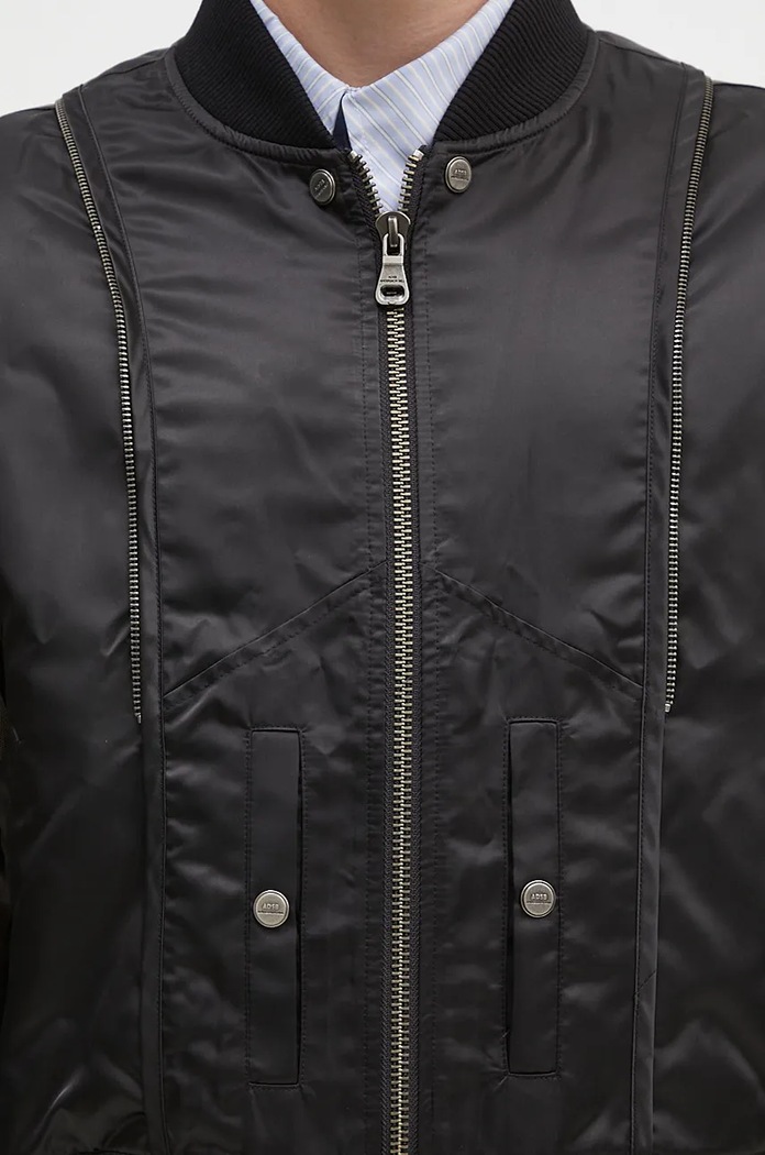 Яке бомбър Andersson Bell Mesh Sleeve Bomber Jacket черен awa626u