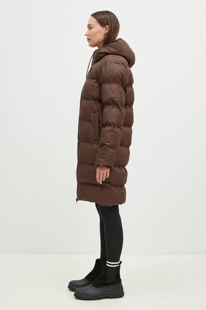 Αδιάβροχο μπουφάν Rains Alta Longer Puffer Jacket W3T4 15130.23 καφέ AW24
