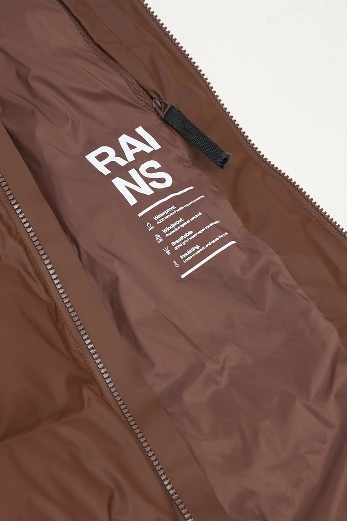 Αδιάβροχο μπουφάν Rains Alta Longer Puffer Jacket W3T4 15130.23 καφέ