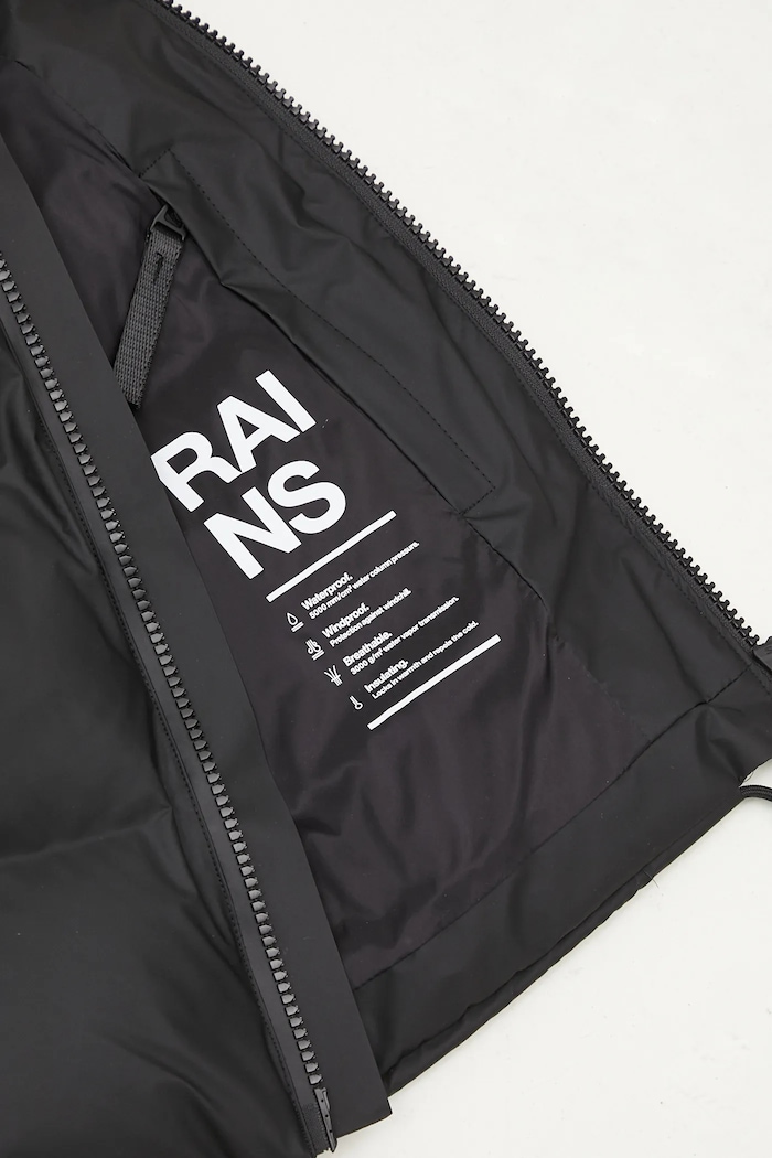 Дощовик Rains Alta Short Puffer Jacket W3T3 Rains чорний 15150.01