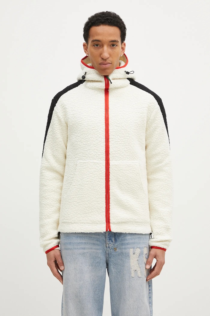 Куртка с примесью шерсти FILA+ Mount Polar Hood с капюшоном бежевый 42FW24JA01502C010