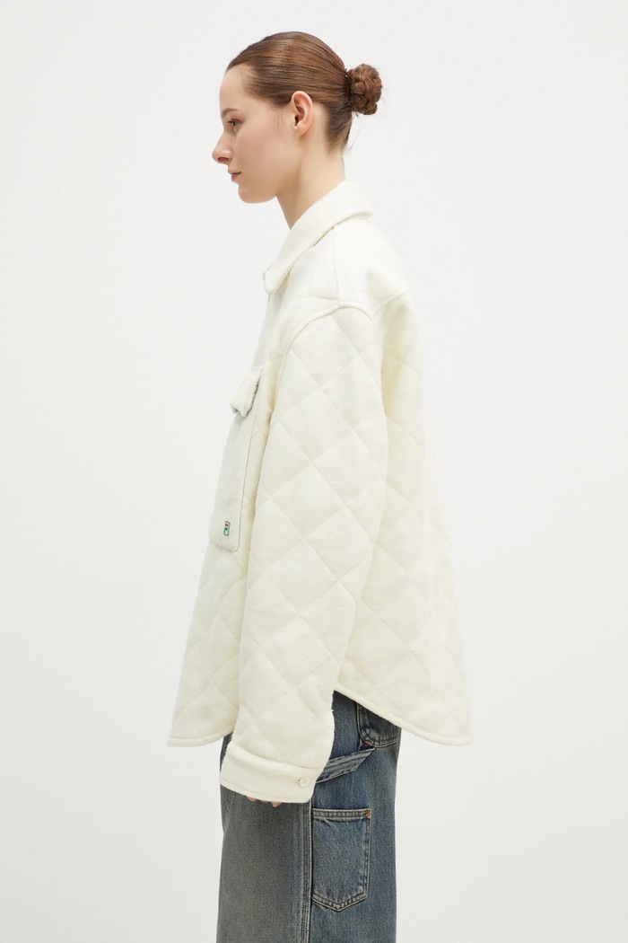 Шерстяная куртка-рубашка FILA+ Quilted Overshirt 42FW24OW01508C001 бежевый AW24