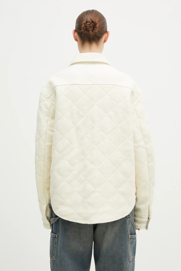 Одежда Шерстяная куртка-рубашка FILA+ Quilted Overshirt 42FW24OW01508C001 бежевый