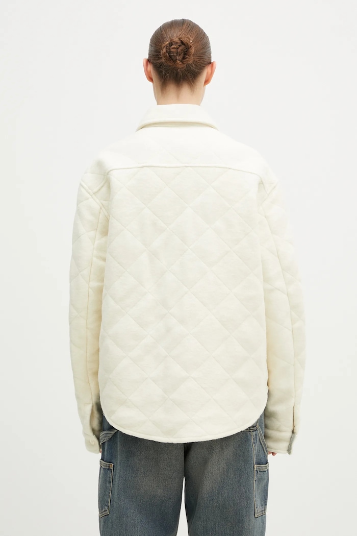 Одежда Шерстяная куртка-рубашка FILA+ Quilted Overshirt 42FW24OW01508C001 бежевый