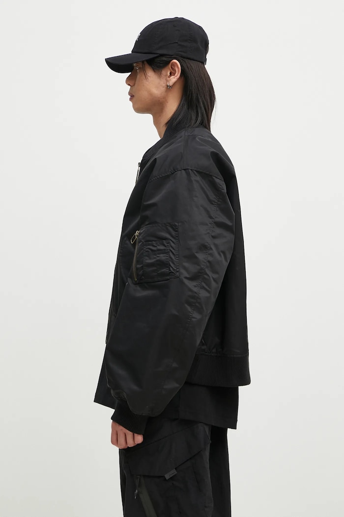 JW Anderson bomber jacket Curved Hem Bomber Jacket JK0347.PG1666.999 black AW24