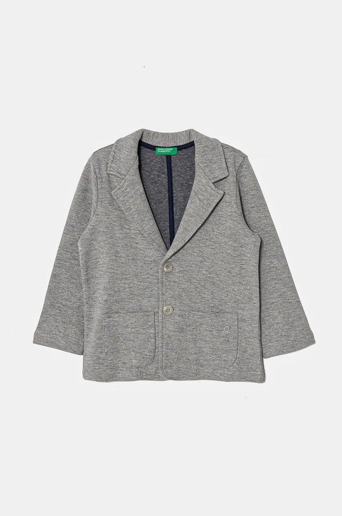Παιδικό σακάκι United Colors of Benetton πλεκτό ύφασμα γκρί 3F1YG600E.P.Seasonal