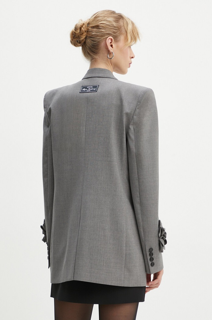 Oblečení Vlněné sako MSGM 3741MDG18X.247506 šedá