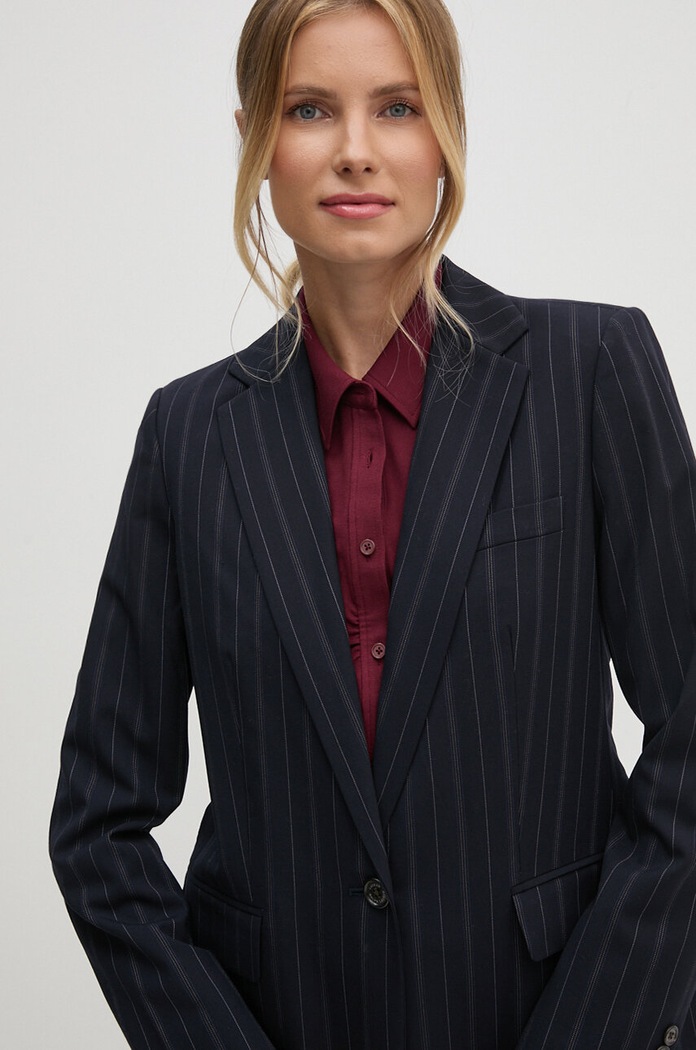 Marynarka wełniana Lauren Ralph Lauren 200940232 granatowy
