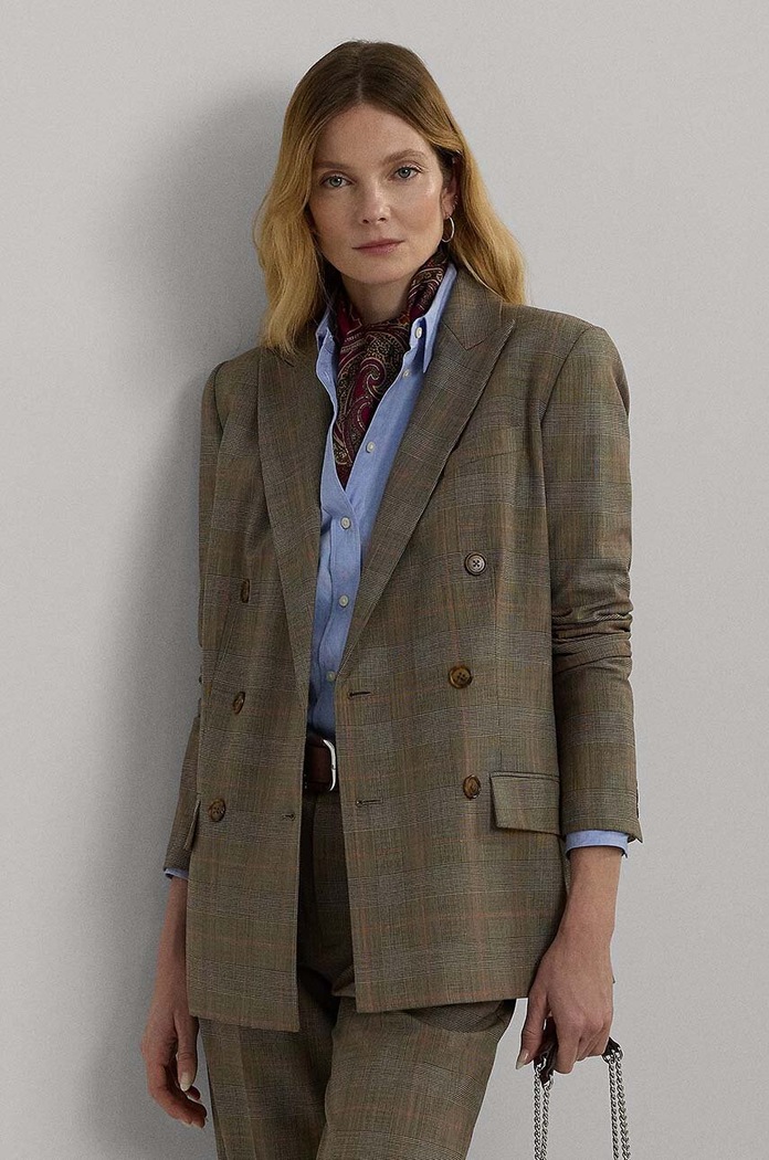 Lauren Ralph Lauren geaca de lana cu captuseala bej 200940241